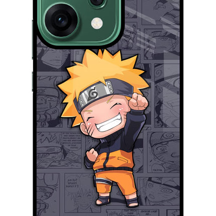 Chota Naruto Oppo Reno14 5G Glass Case Back Cover by Casekaro