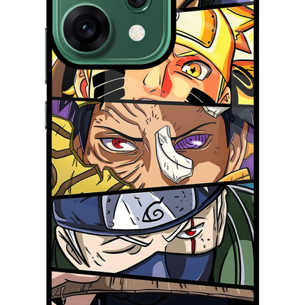 Naruto Character Oppo Reno14 5G Glass Case Back Cover by Casekaro