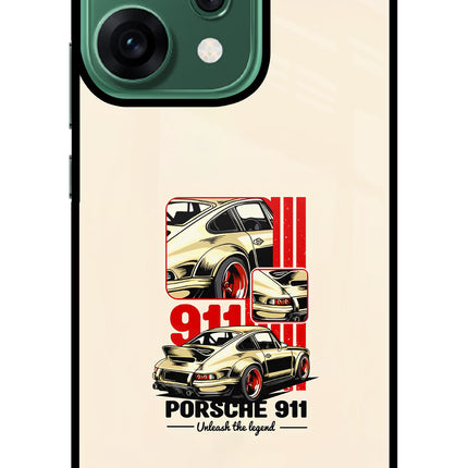 Classic Porsche 911 Oppo Reno14 5G Glass Case Back Cover by Casekaro