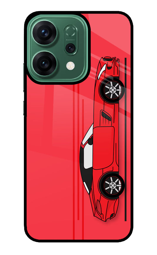 Red Velocity Oppo Reno14 5G Glass Case