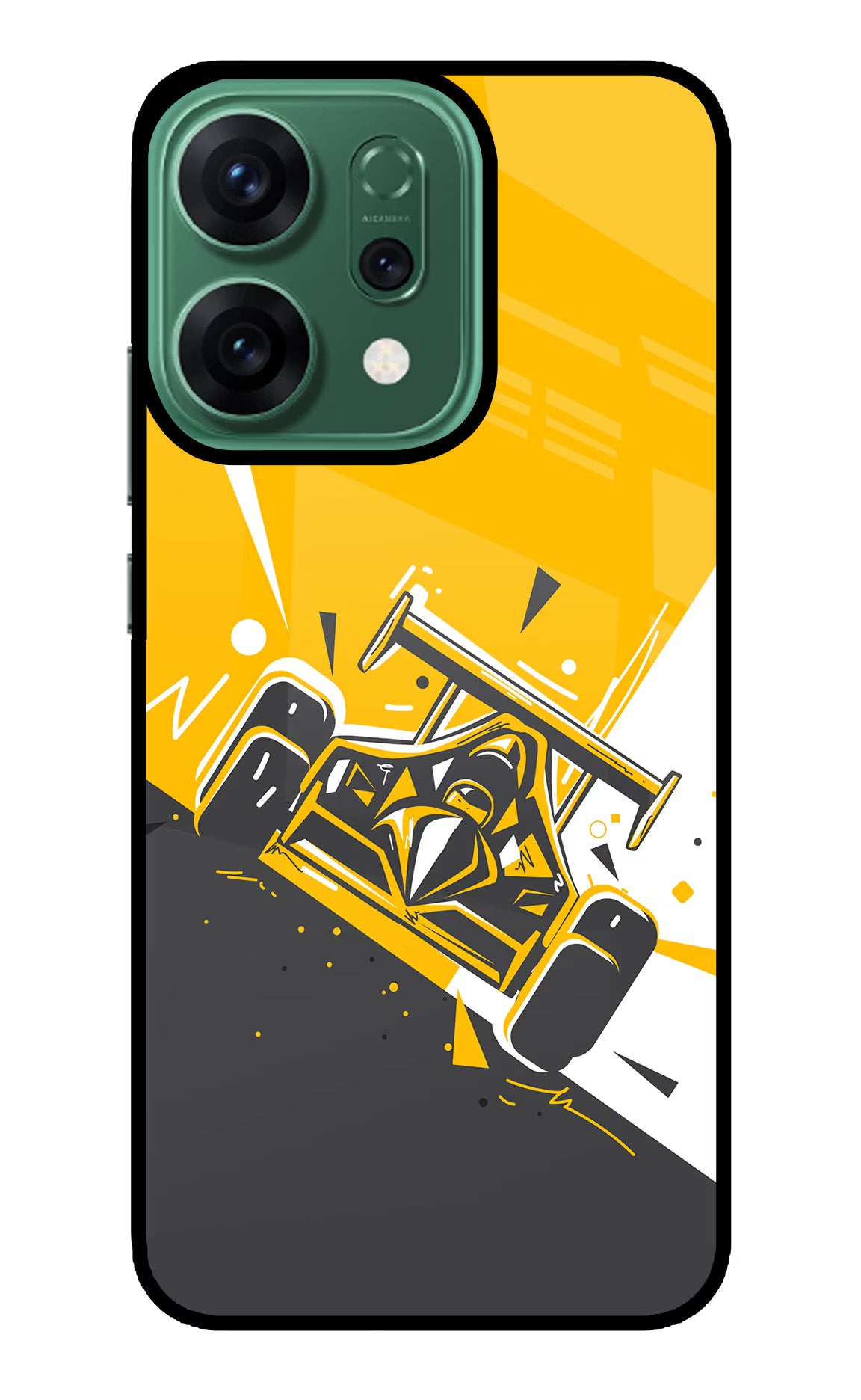 Track King Oppo Reno14 5G Glass Case Back Cover by Casekaro