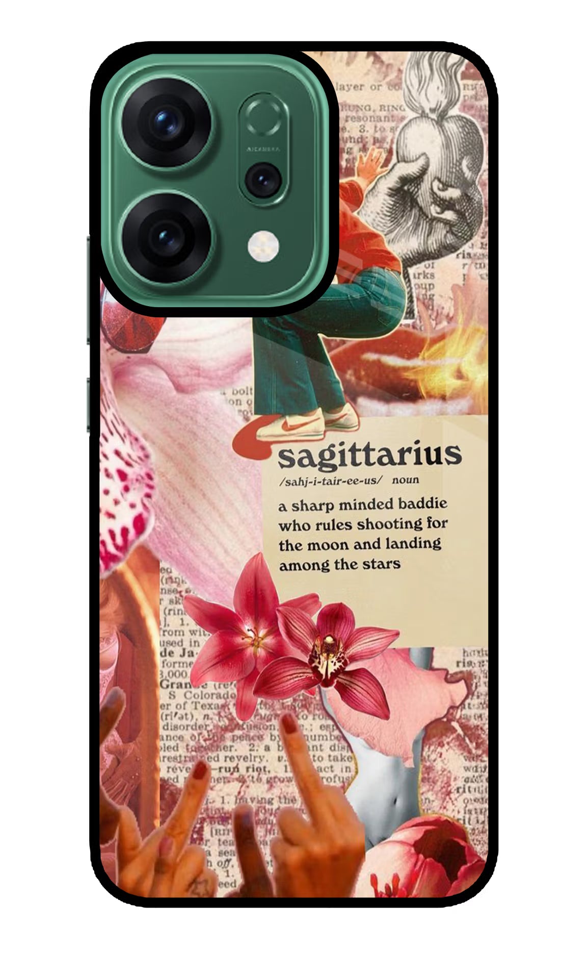 Sagittarius Zodiac Oppo Reno14 5G Glass Case Back Cover by Casekaro