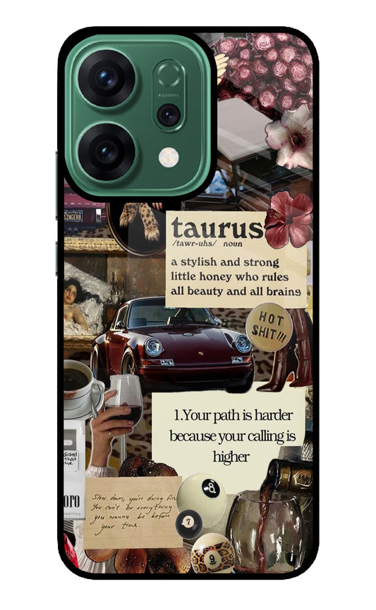 Taurus Zodiac Oppo Reno14 5G Glass Case