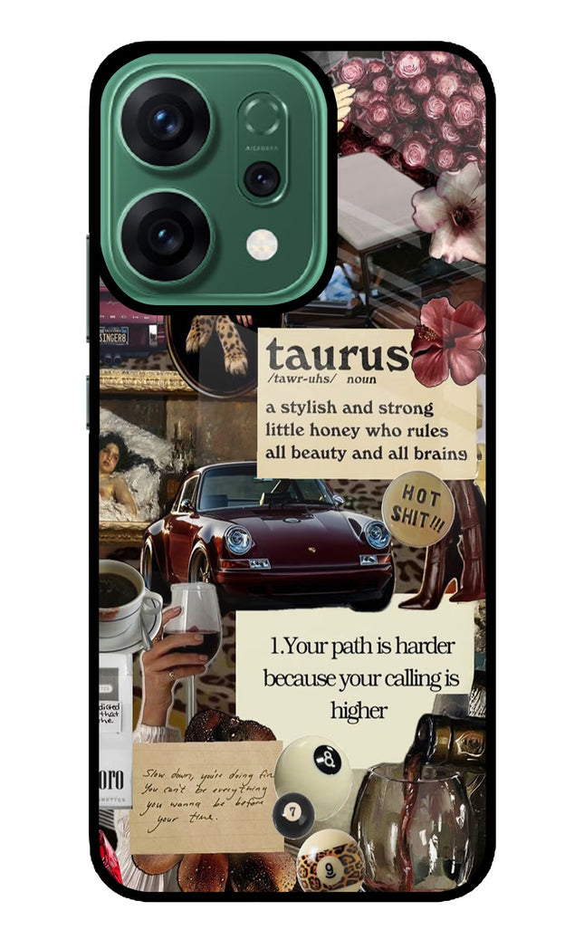 Taurus Zodiac Oppo Reno14 5G Glass Case