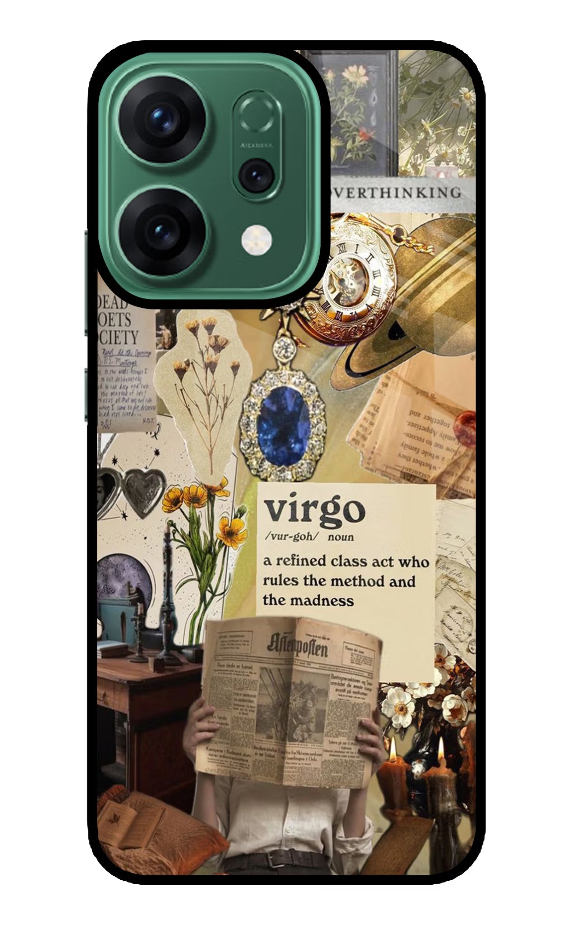 Virgo Zodiac Oppo Reno14 5G Glass Case Back Cover by Casekaro