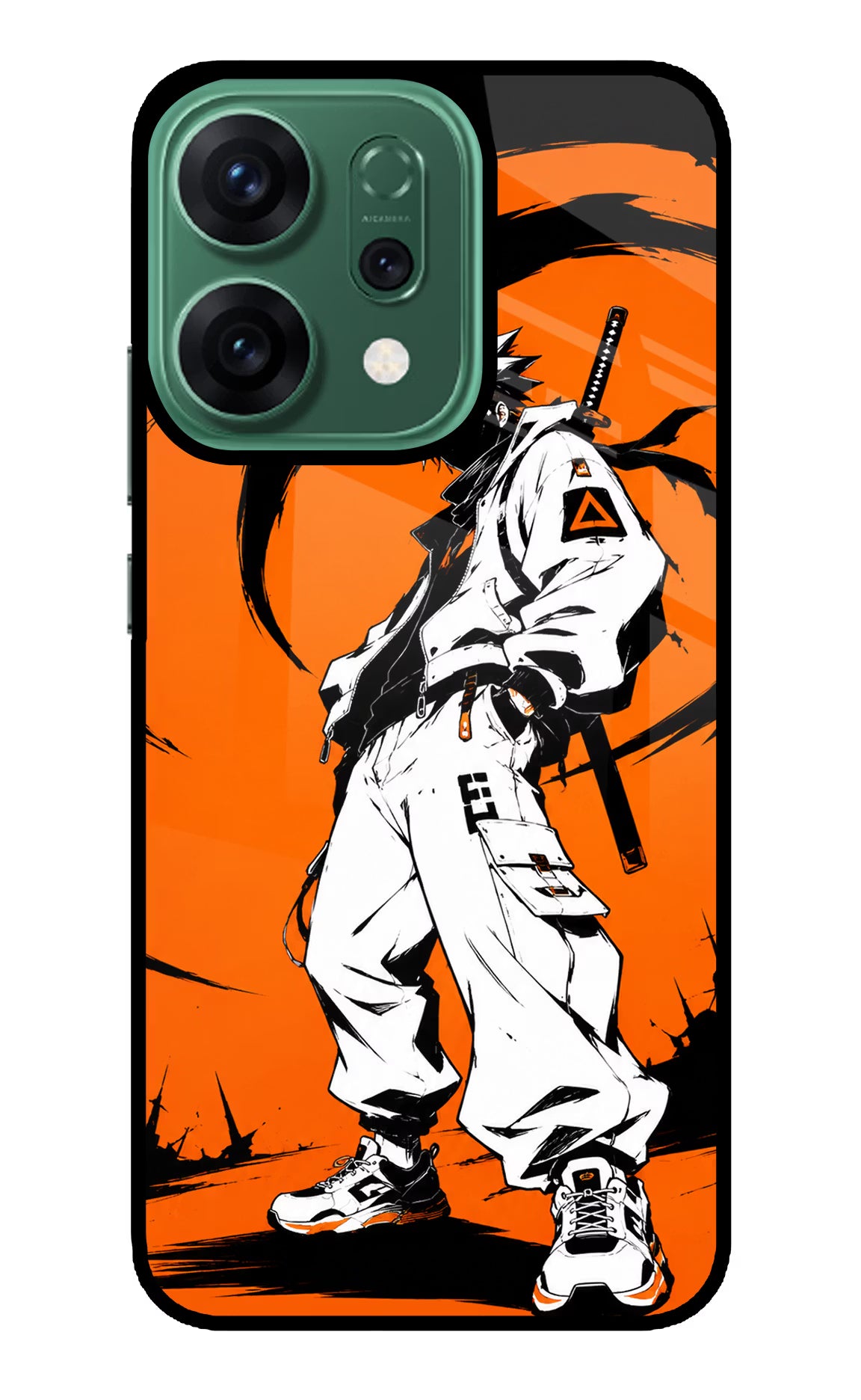 Street Samurai  Oppo Reno14 5G Glass Case Back Cover by Casekaro