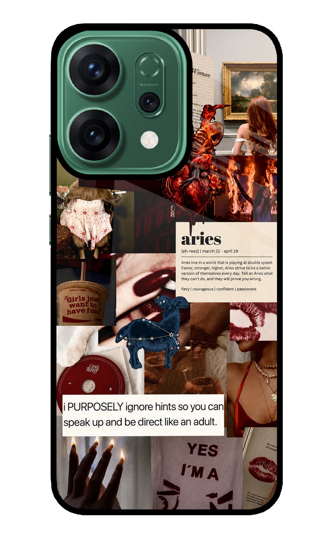 Zodiac Aries Oppo Reno14 5G Glass Case