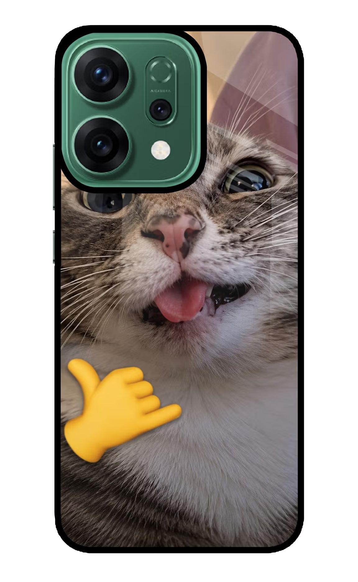 Silly Cat Call Oppo Reno14 5G Glass Case