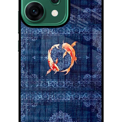 Koi Blue Oppo Reno14 5G Glass Case