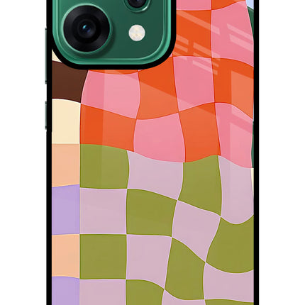 Wavy Grid Oppo Reno14 5G Glass Case