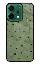Green Stars Oppo Reno14 5G Glass Case