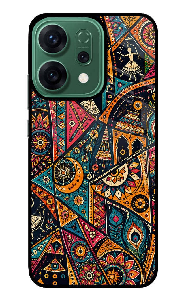 Folk Print Oppo Reno14 5G Glass Case