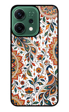 White Mayura Oppo Reno14 5G Glass Case