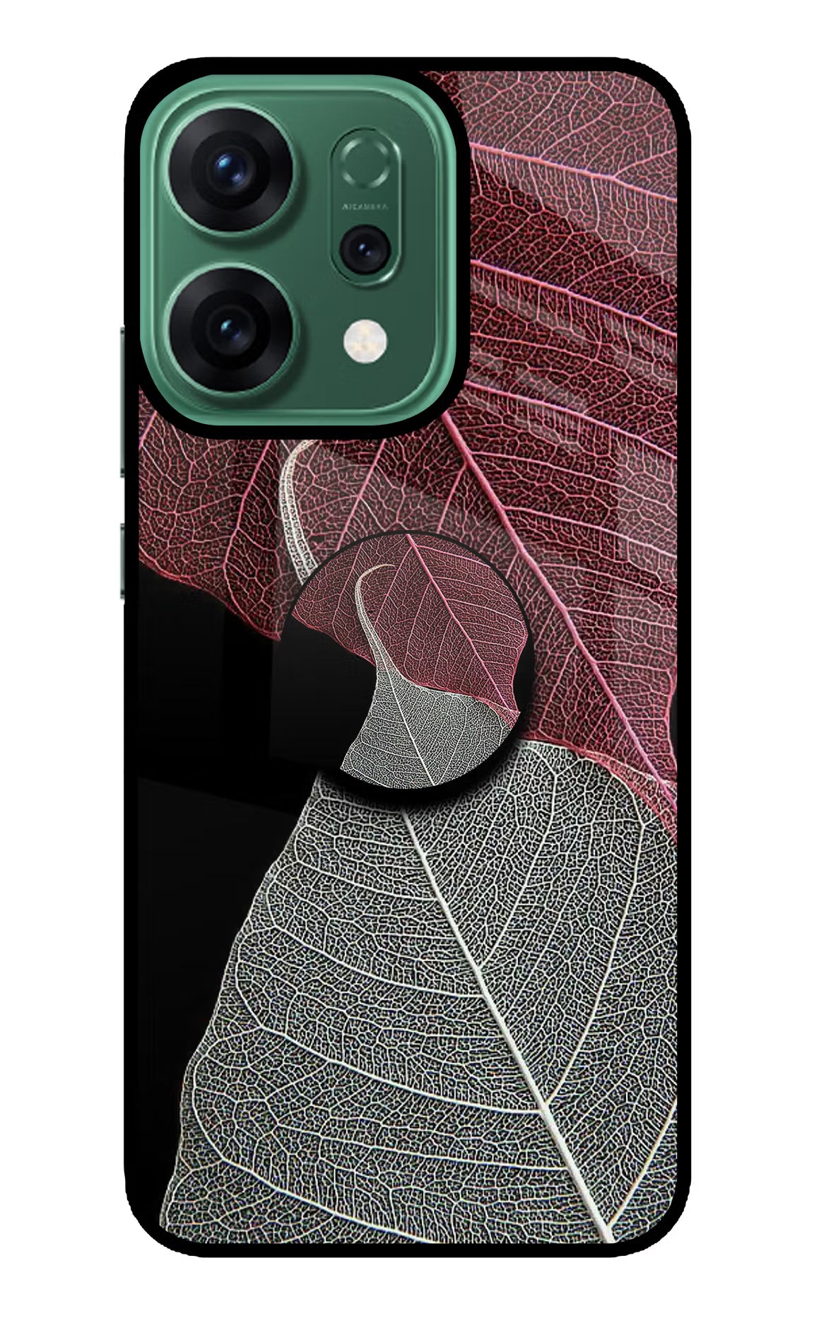 Leaf Pattern Oppo Reno14 5G Pop Case by Casekaro