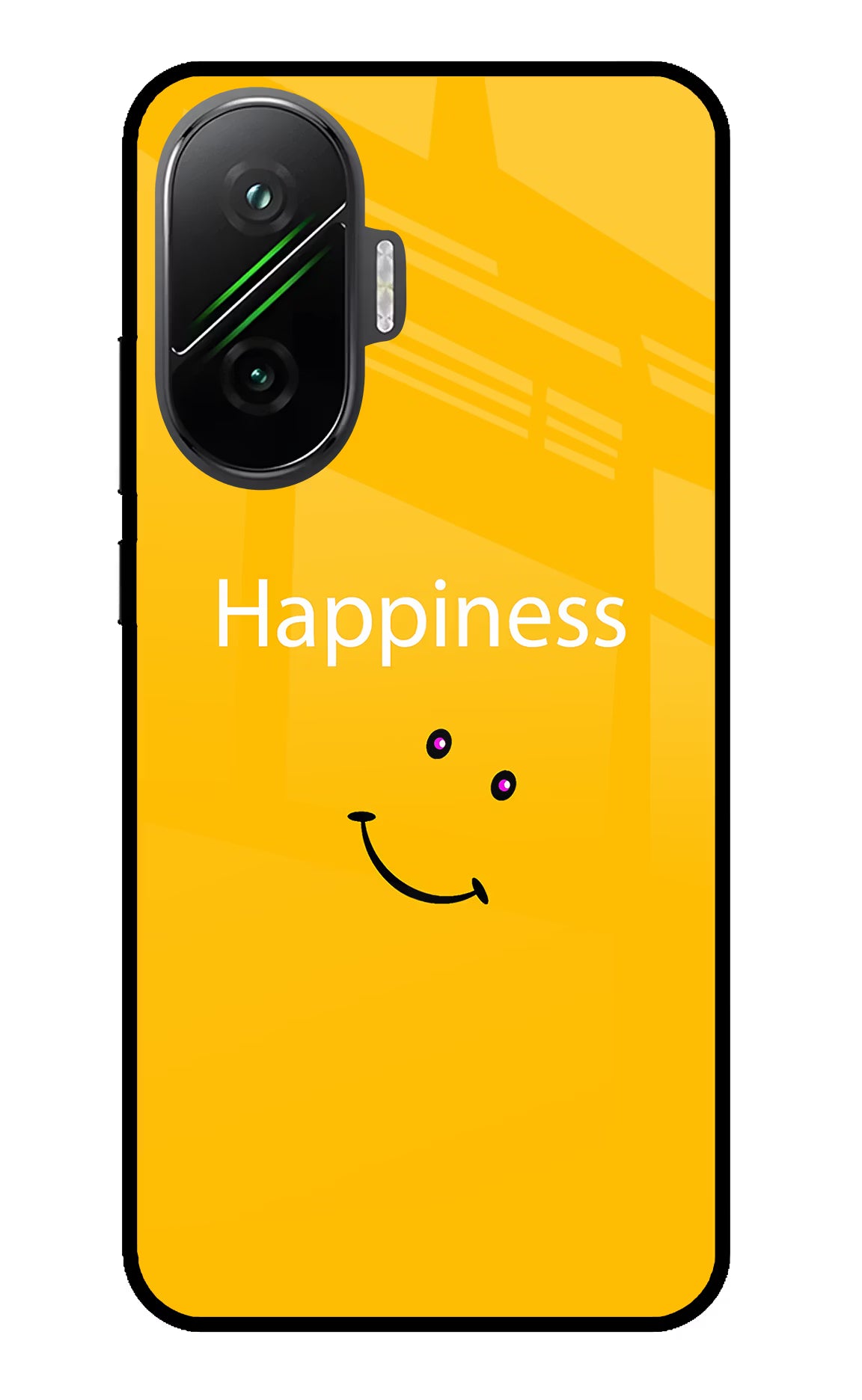 Happiness With Smiley Poco F7 5G Glass Case
