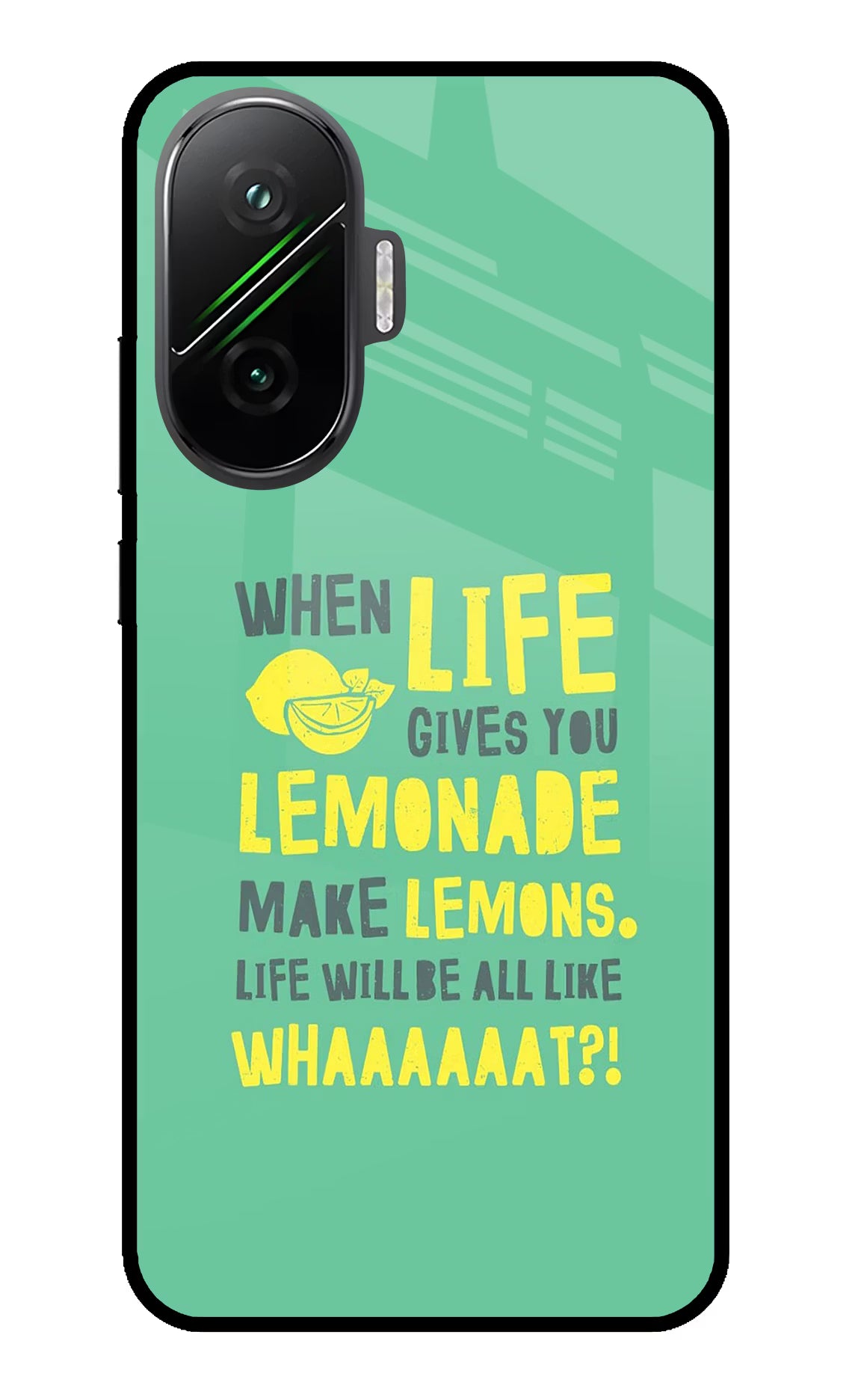 Quote Poco F7 5G Glass Case Back Cover by Casekaro