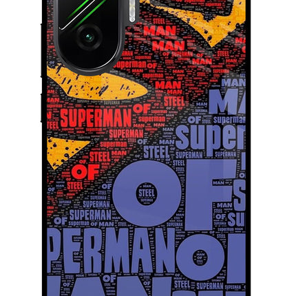 Superman Poco F7 5G Glass Case Back Cover by Casekaro