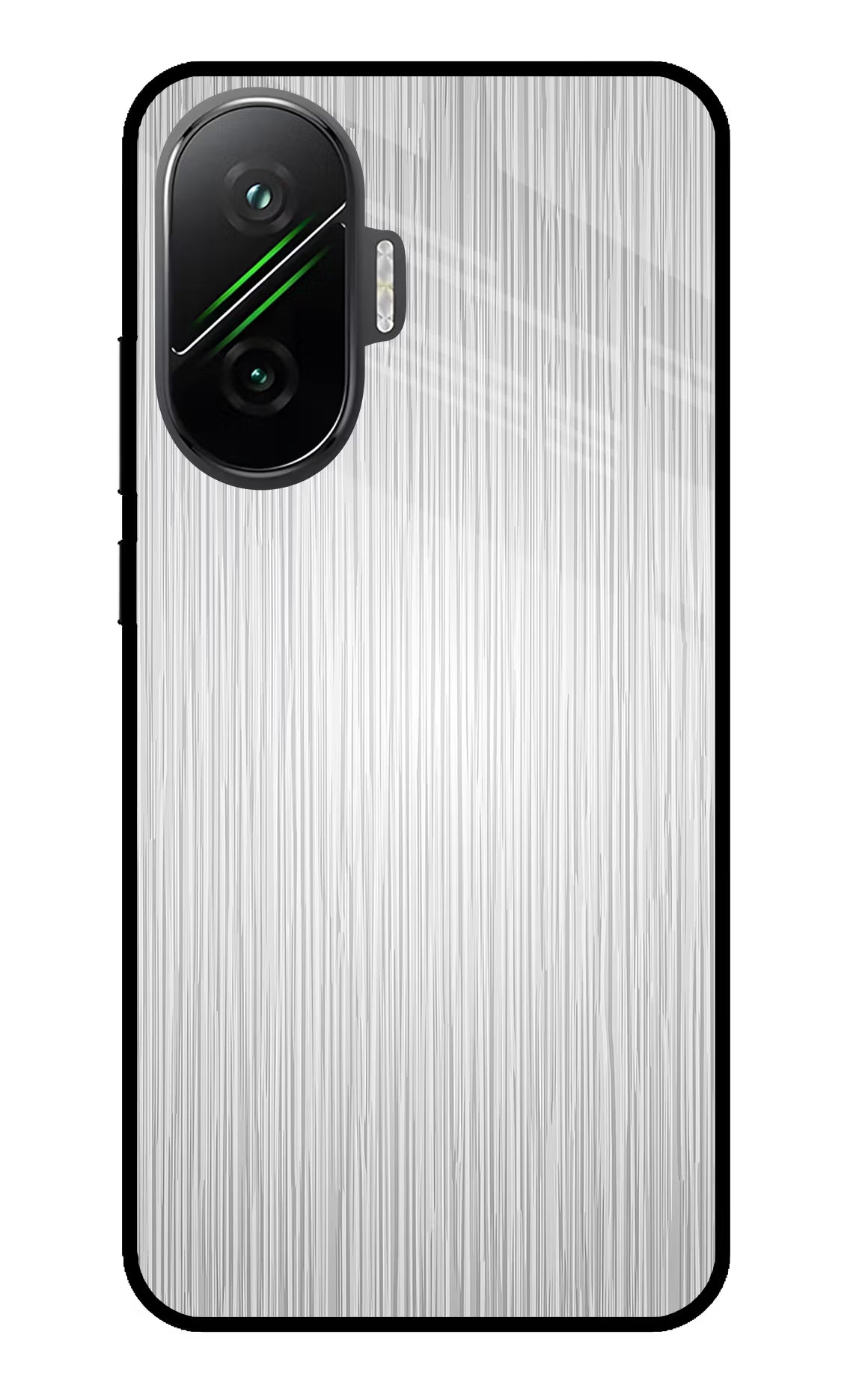 Wooden Grey Texture Poco F7 5G Glass Case