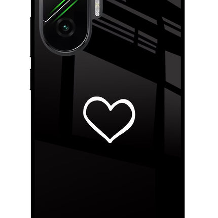 Heart Poco F7 5G Glass Case