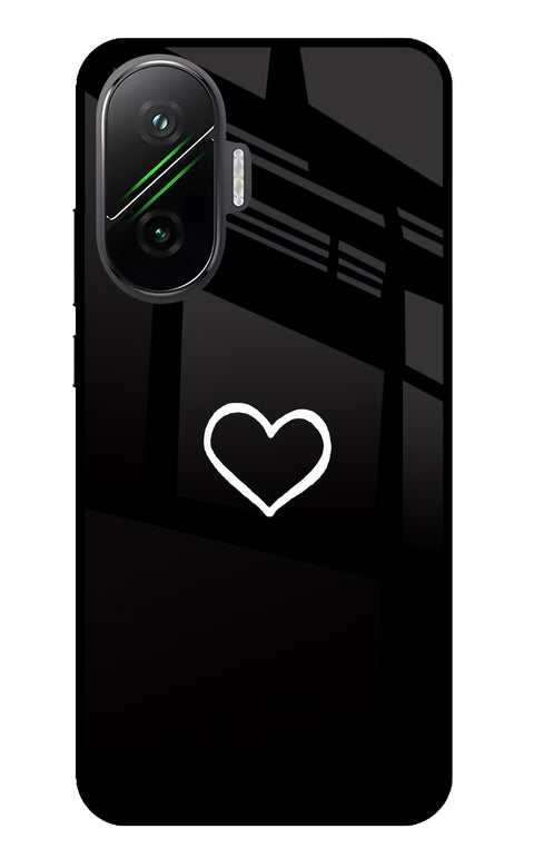 Heart Poco F7 5G Glass Case