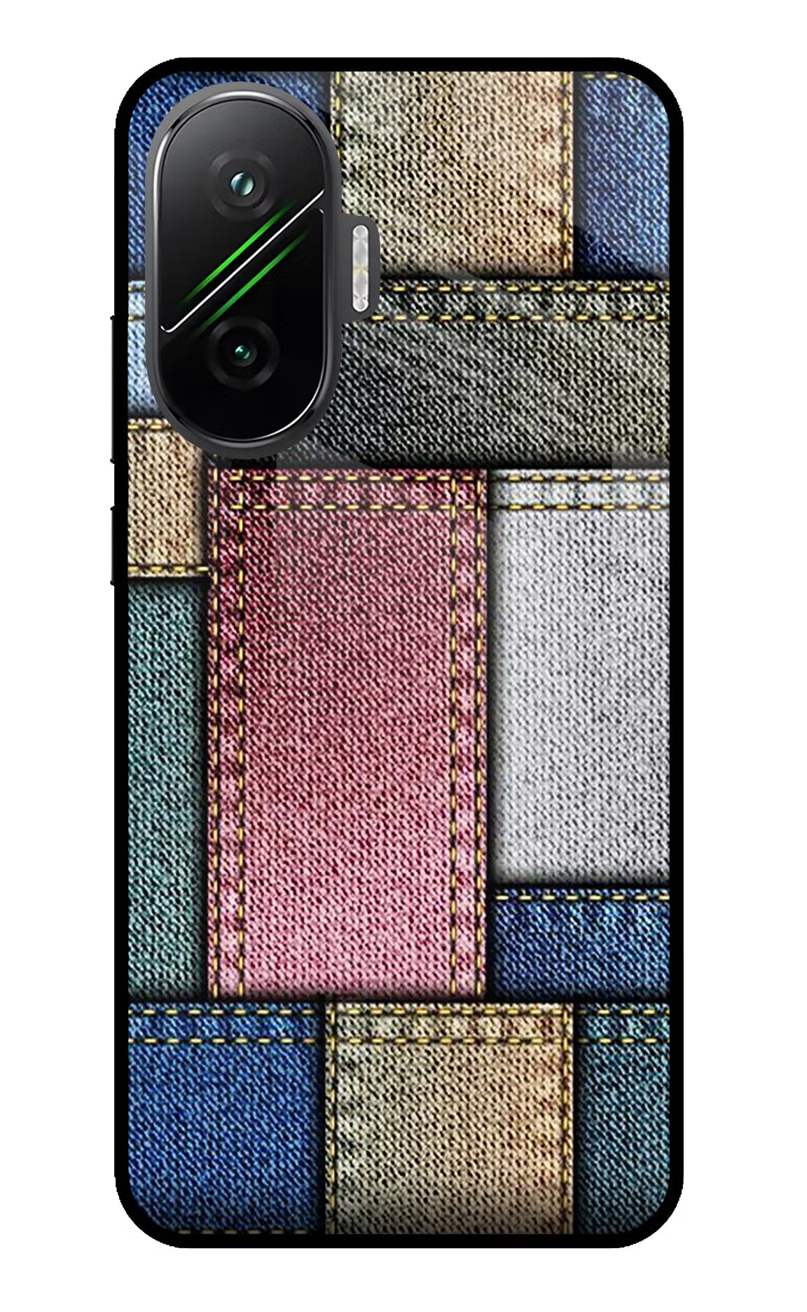 Multicolor Jeans Poco F7 5G Glass Case