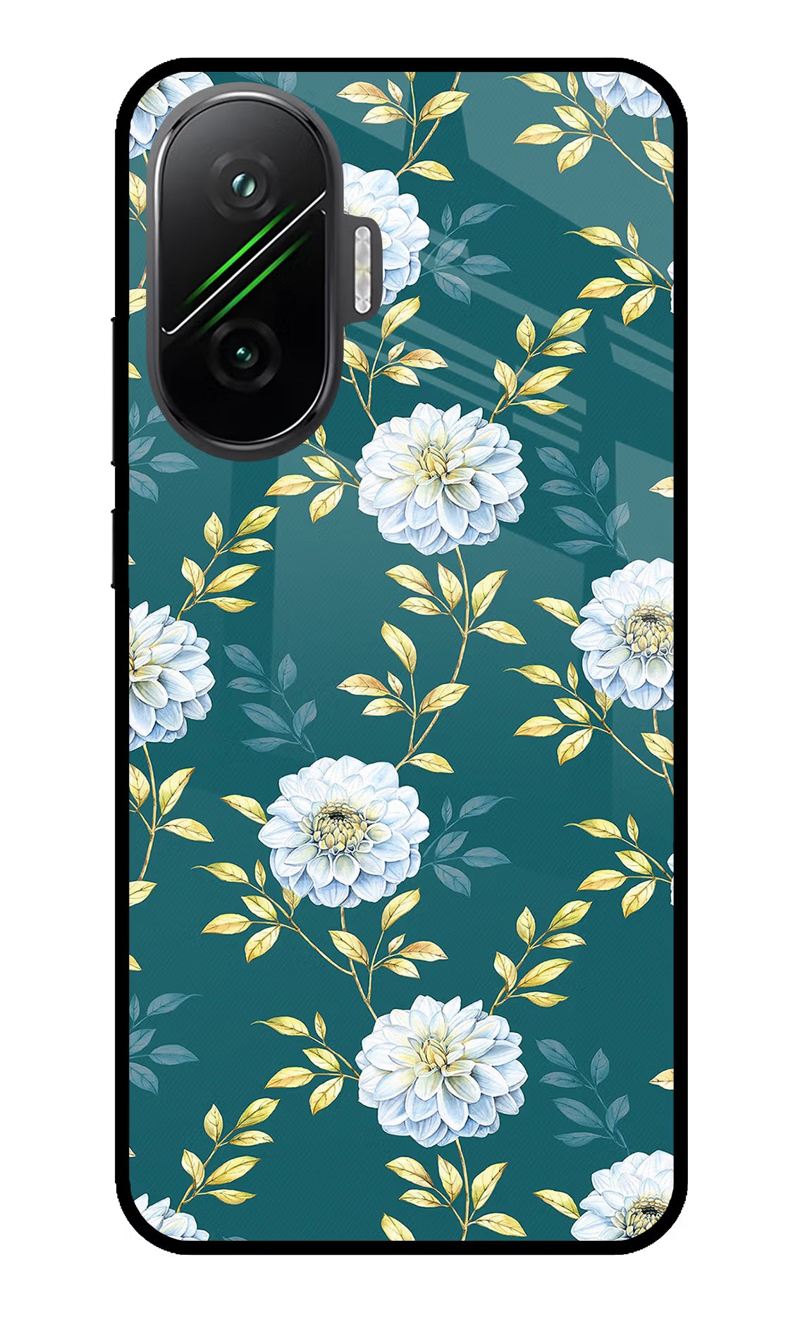 Flowers Poco F7 5G Glass Case
