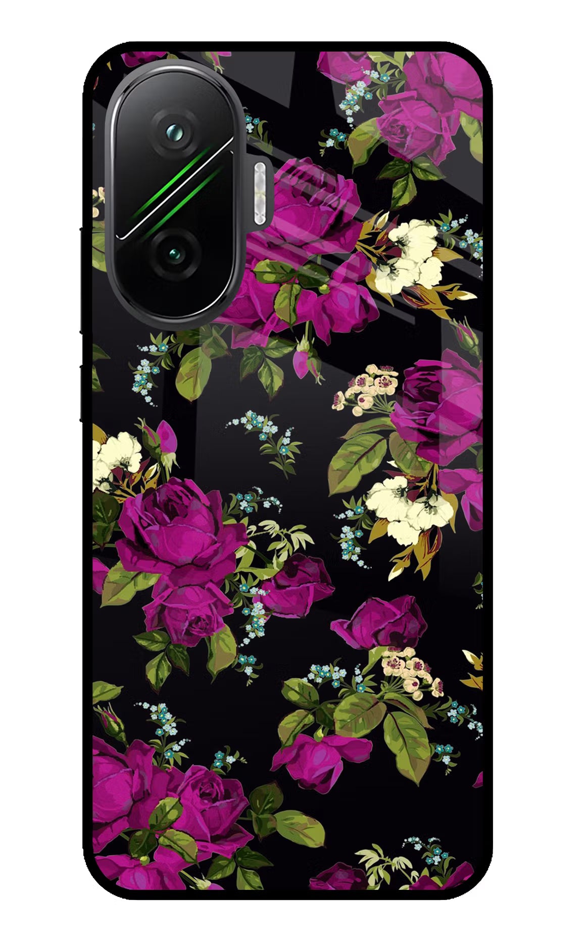 Flowers Poco F7 5G Glass Case