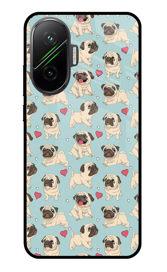 Pug Dog Poco F7 5G Glass Case