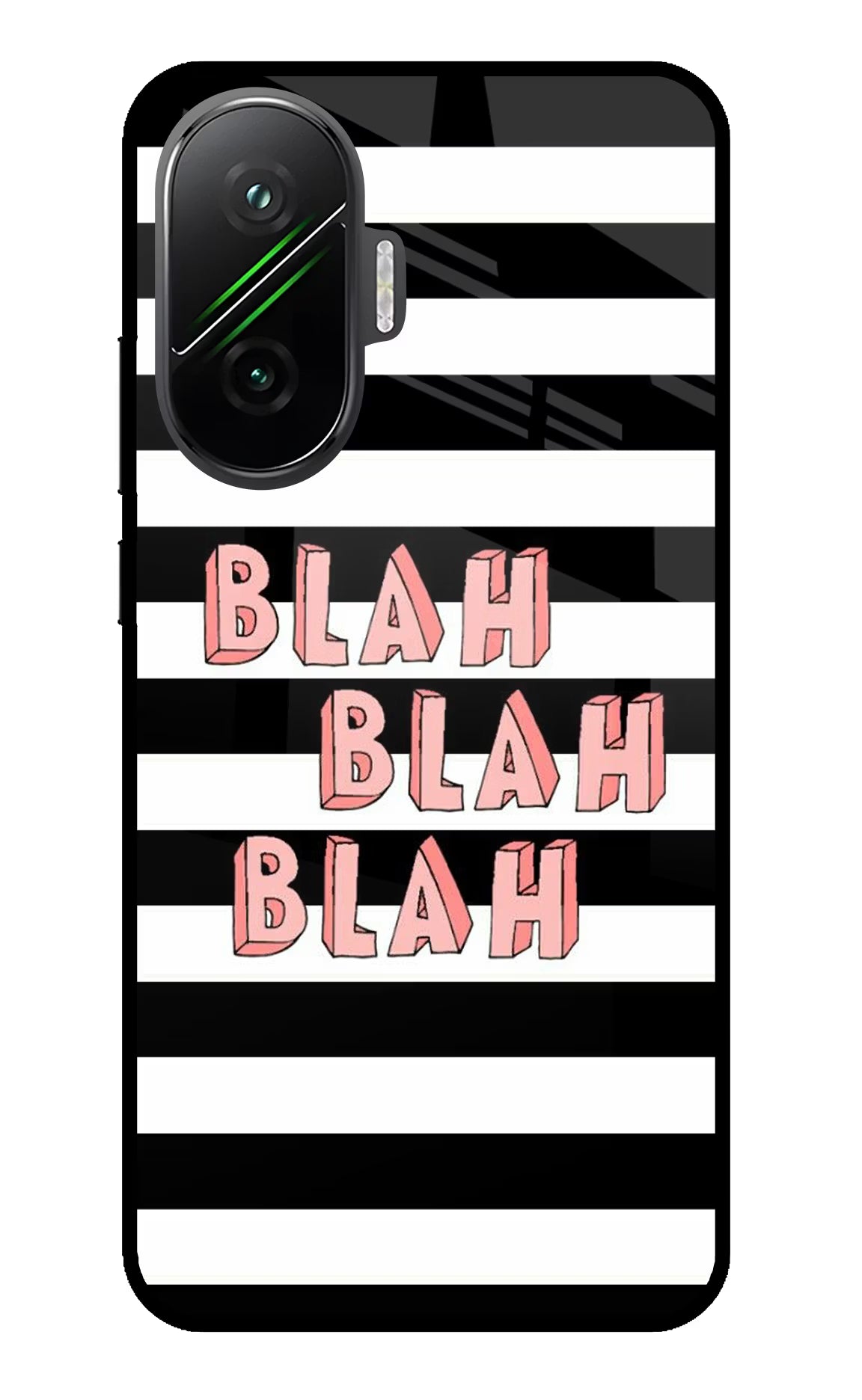Blah Blah Blah Poco F7 5G Glass Case