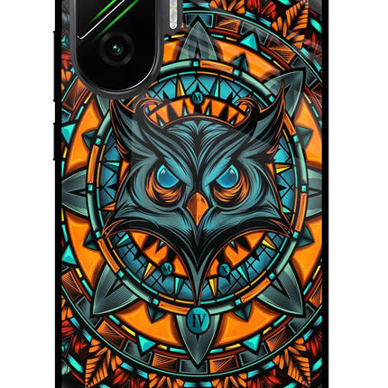Angry Owl Art Poco F7 5G Glass Case