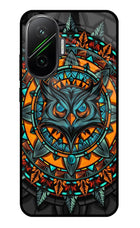 Angry Owl Art Poco F7 5G Glass Case