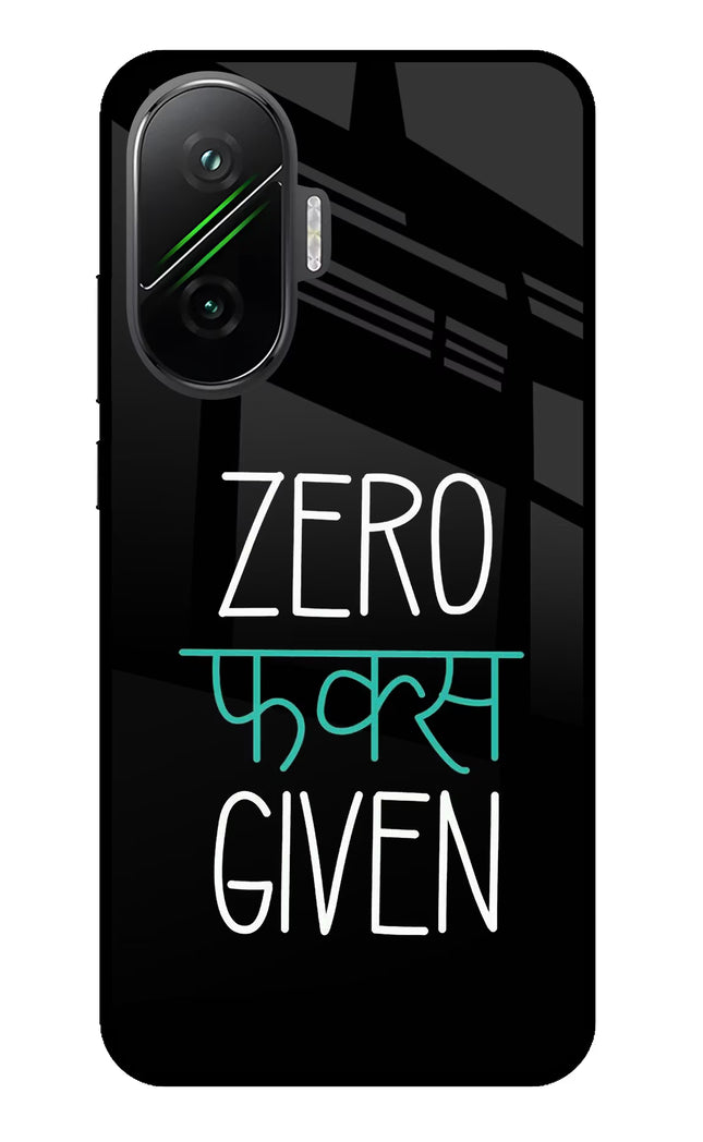 Zero Fucks Given Poco F7 5G Glass Case