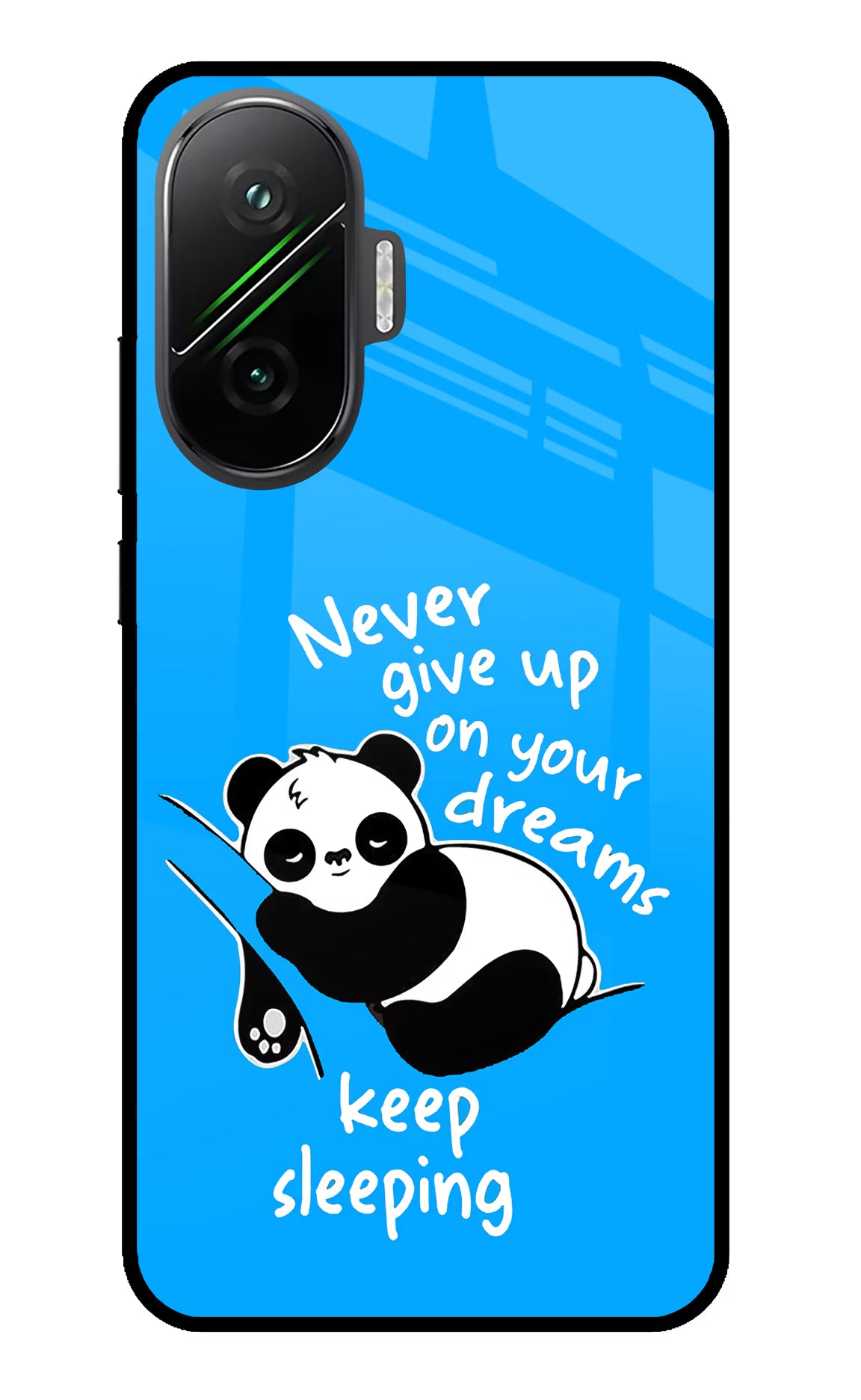 Keep Sleeping Poco F7 5G Glass Case Back Cover by Casekaro