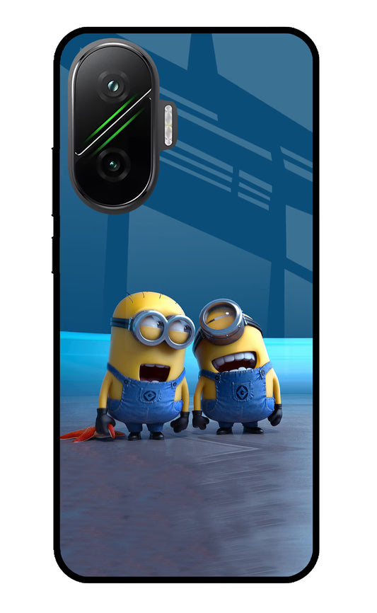 Minion Laughing Poco F7 5G Glass Case