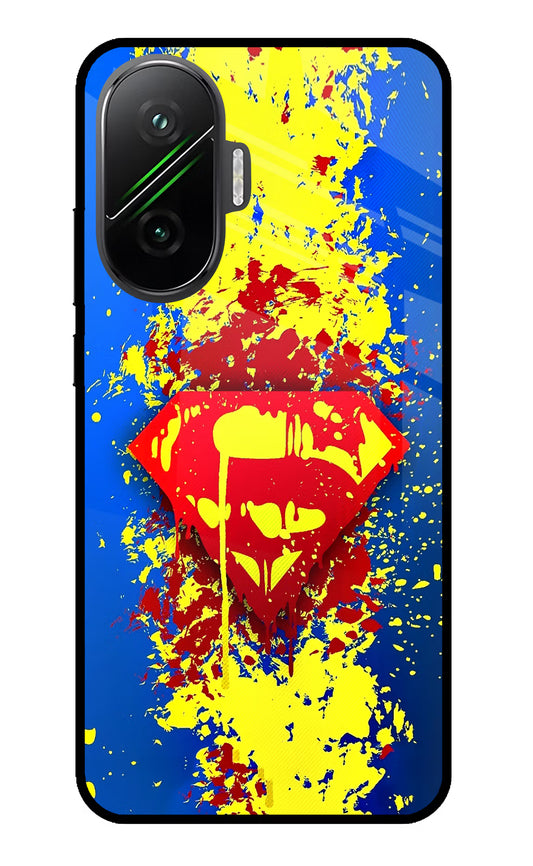 Superman logo Poco F7 5G Glass Case