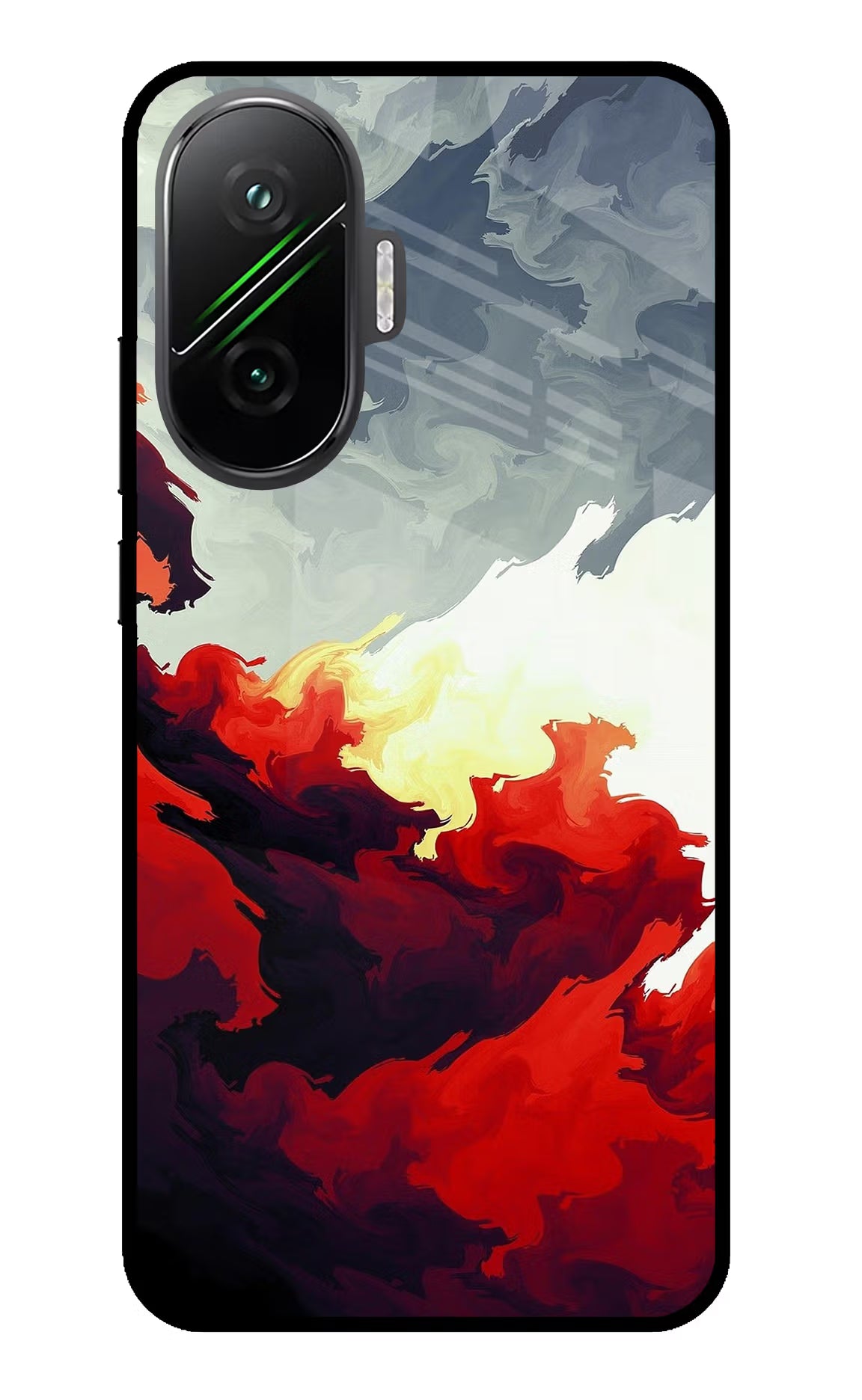 Fire Cloud Poco F7 5G Glass Case