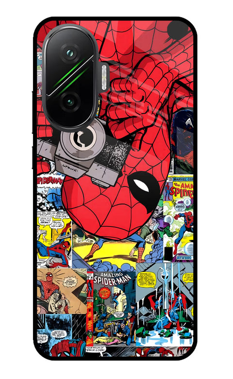 Spider Man Poco F7 5G Glass Case