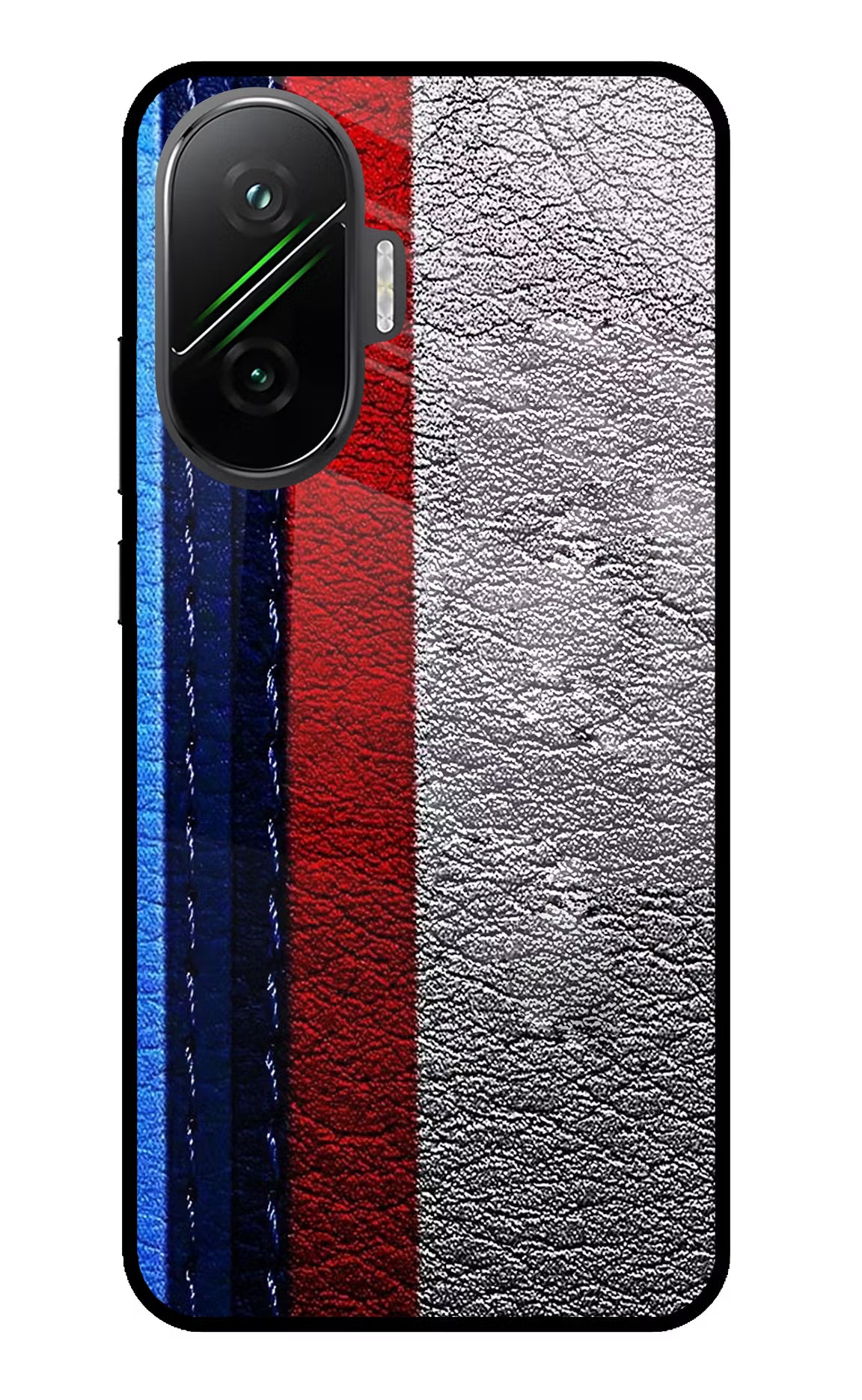 BMW Stripes Poco F7 5G Glass Case