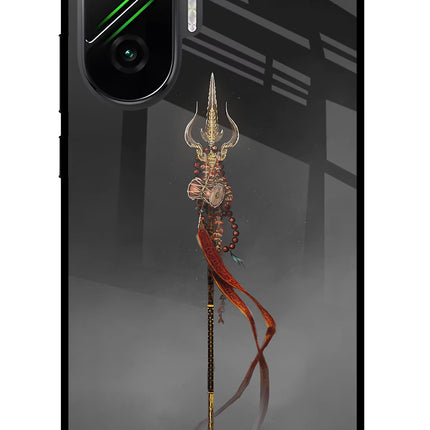 Shiv Trishul Poco F7 5G Glass Case