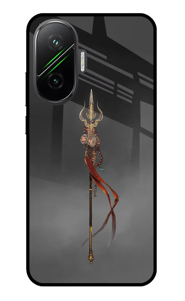 Shiv Trishul Poco F7 5G Glass Case