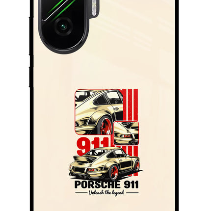 Classic Porsche 911 Poco F7 5G Glass Case Back Cover by Casekaro