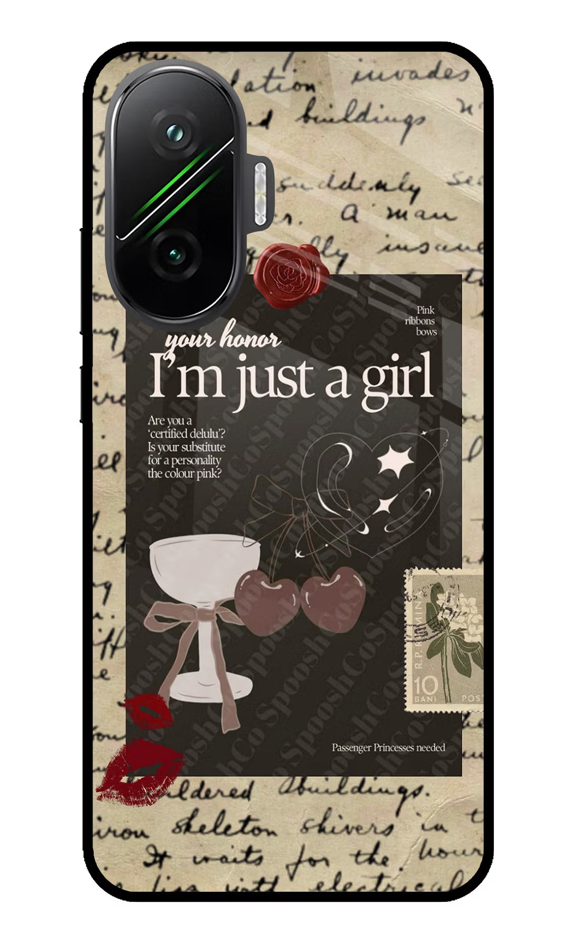 I am just a girl Poco F7 5G Glass Case