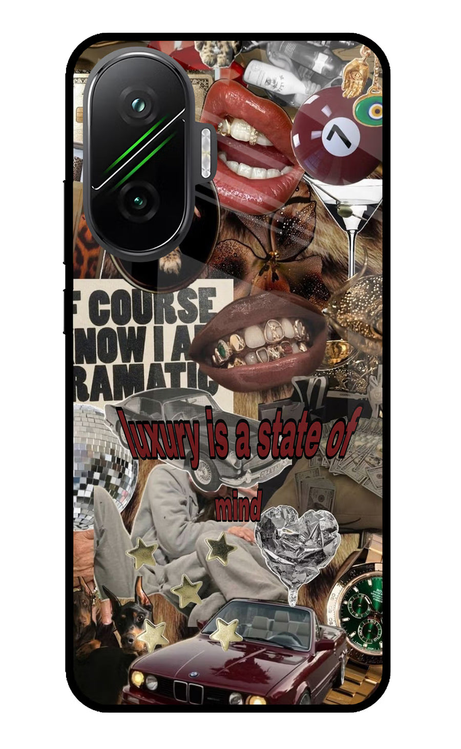Luxury Poco F7 5G Back Cover, Glass case