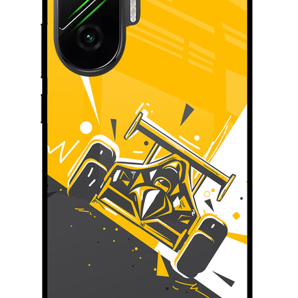Track King Poco F7 5G Glass Case Back Cover by Casekaro