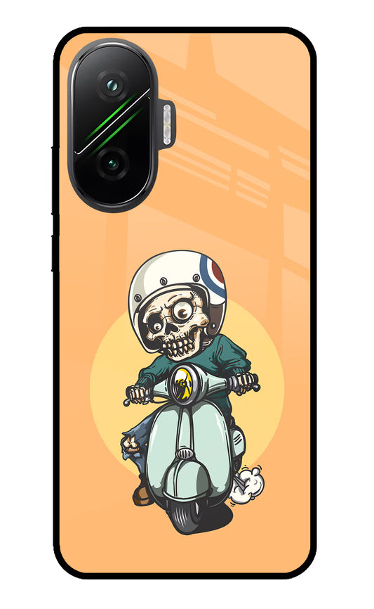 Undead Biker Poco F7 5G Glass Case