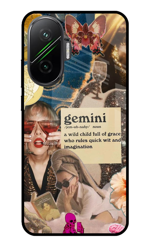 Gemini Zodiac Poco F7 5G Glass Case