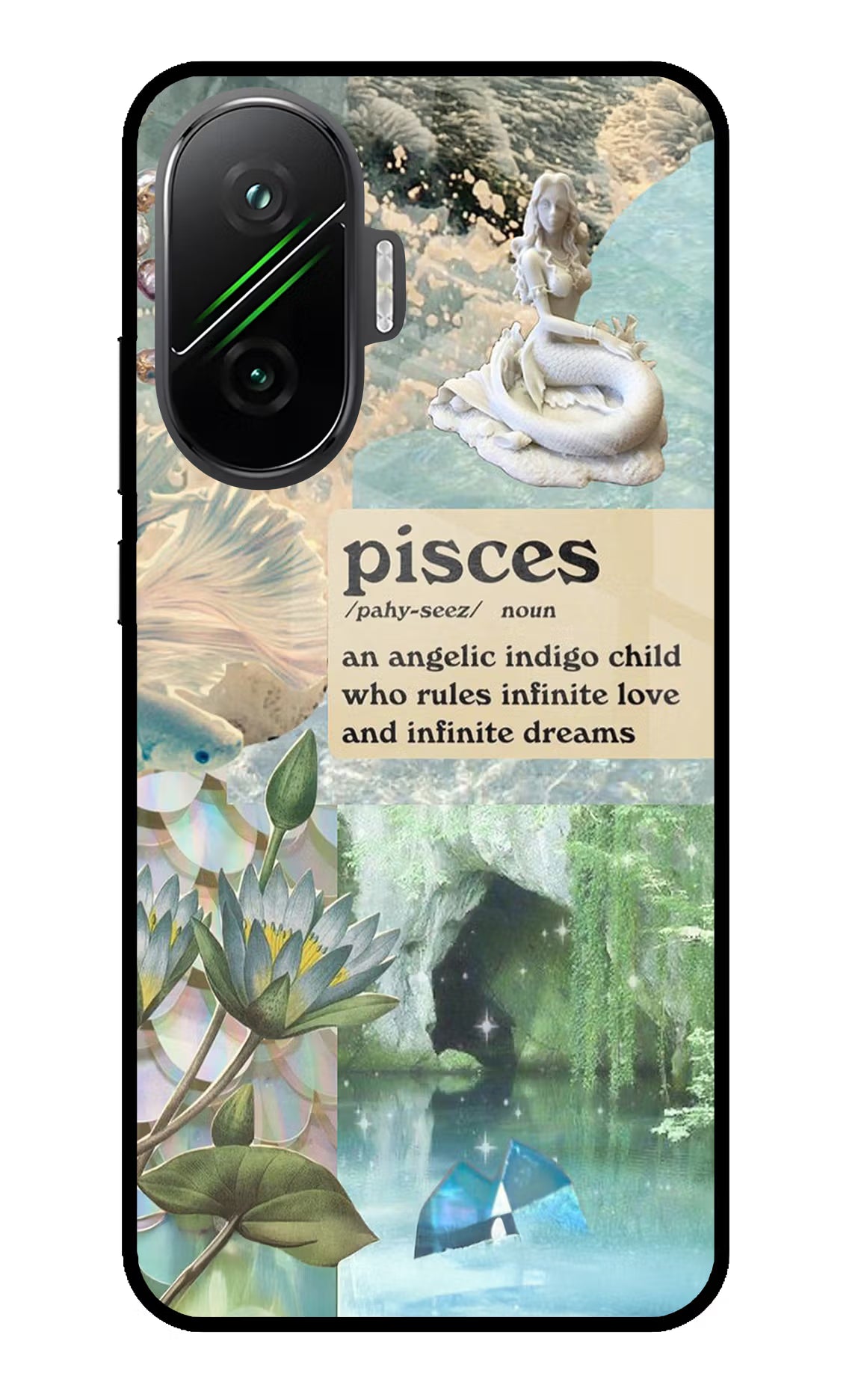 Pisces Zodiac Poco F7 5G Glass Case Back Cover by Casekaro