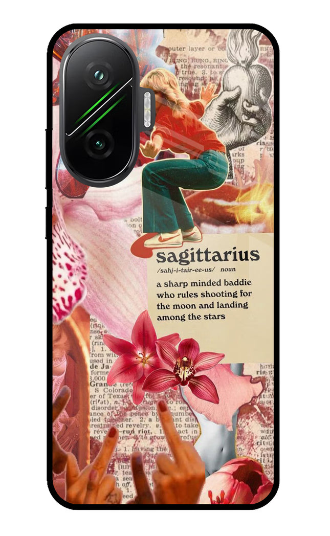 Sagittarius Zodiac Poco F7 5G Glass Case