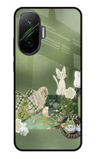 Aesthetic anime Poco F7 5G Glass Case