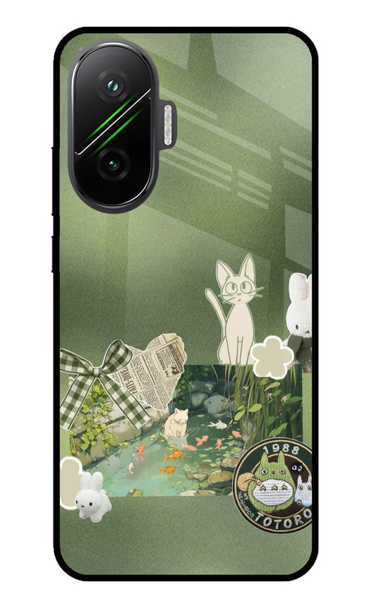 Aesthetic anime Poco F7 5G Glass Case
